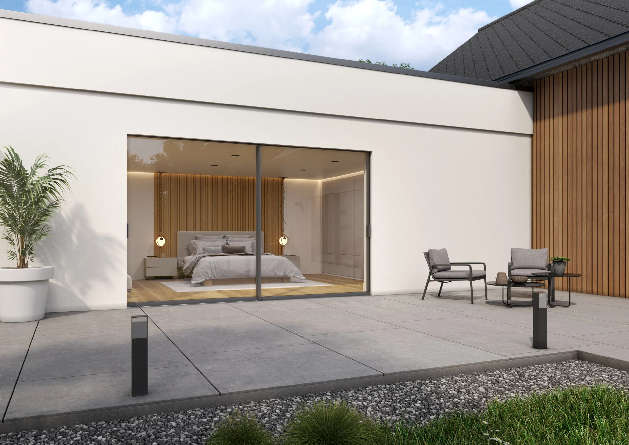 Infineo sliding door - Modern Environment - Slider - Fully closed - Exterior view (2)